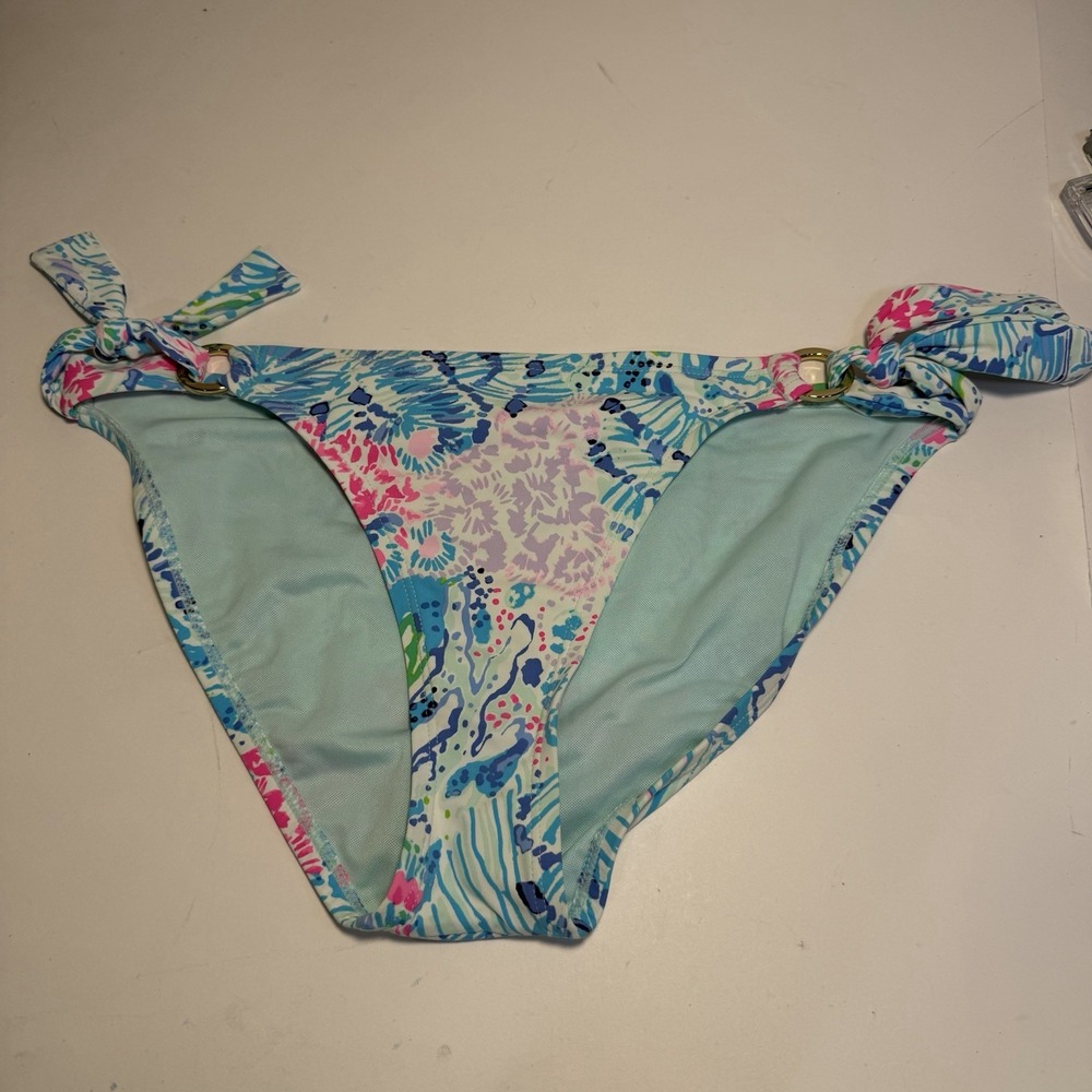 Lilly Pulitzer Bikini Bottom Tropical Size 6 Adjustable Beach Vacation